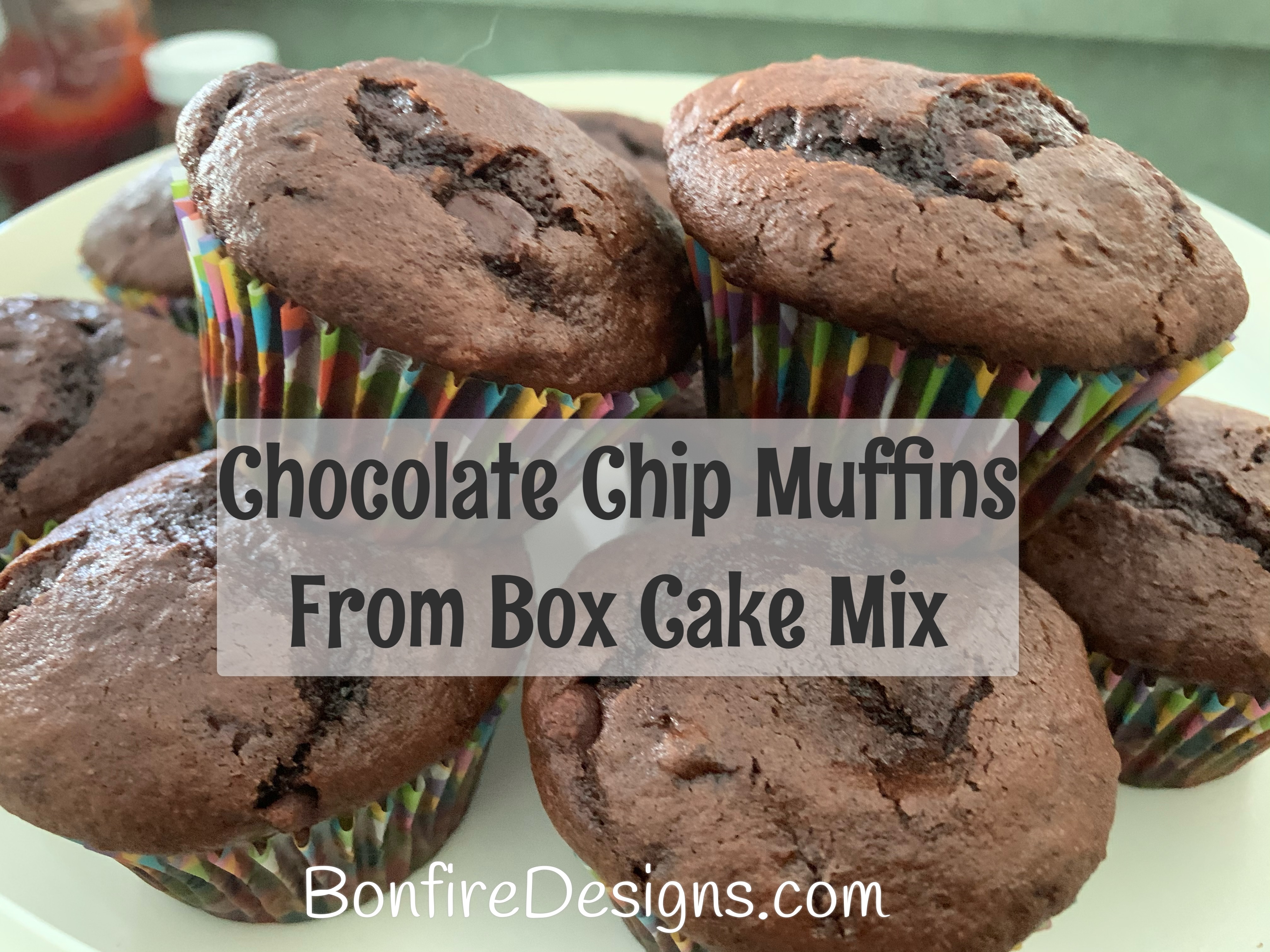 Chocolate Chocolate Chip Muffins From Cake Box Mix